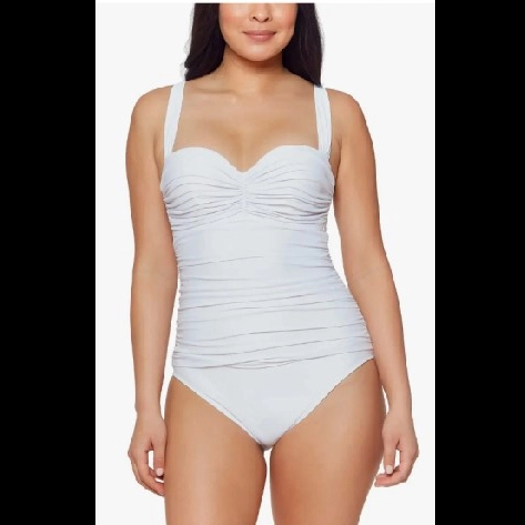 Hvit Simple Style Badedrakt