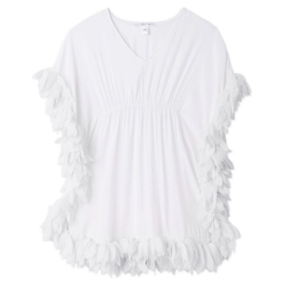 Witte strandcover-ups