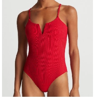 Mode badmode dames ruches badpak uit &eacute;&eacute;n stuk