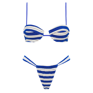 여성 프릴 트림 디테일 비키니 세트