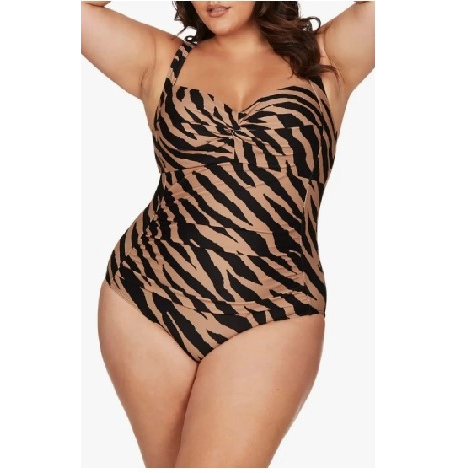 Dames plus maat buikcontrole-badpak